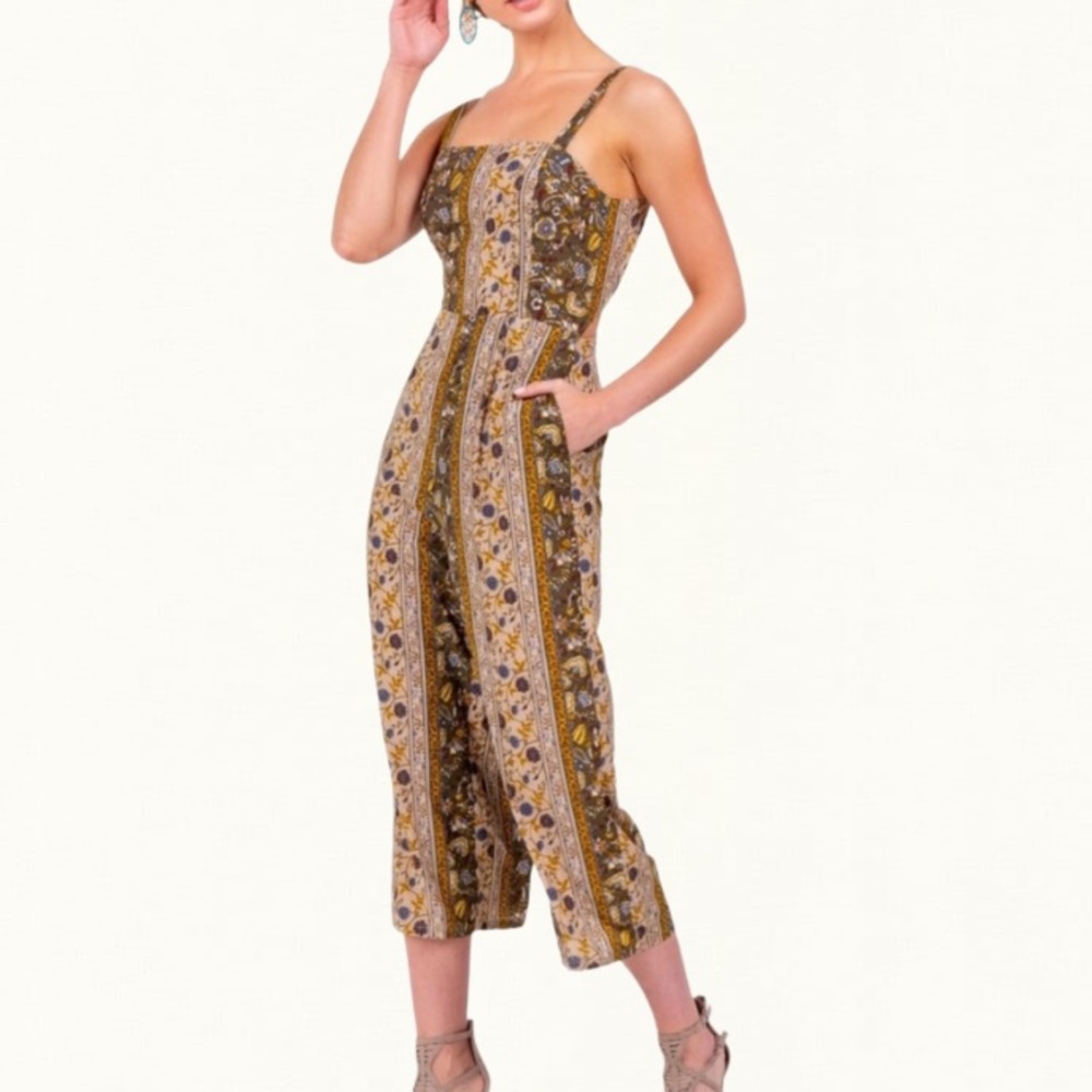 💵 Blue Rain Floral Jumpsuit